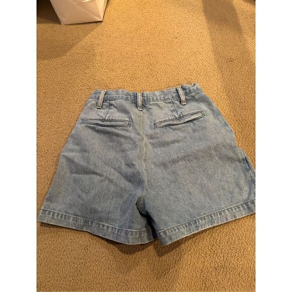 Agolde Becker Pleated Denim Shorts size 25 - Picture 6 of 6